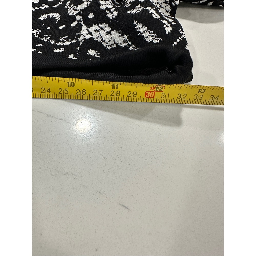 SCOOP NYC Black‎ White Lace Knit Skater Skirt Womens Size Small - Picture 4 of 5
